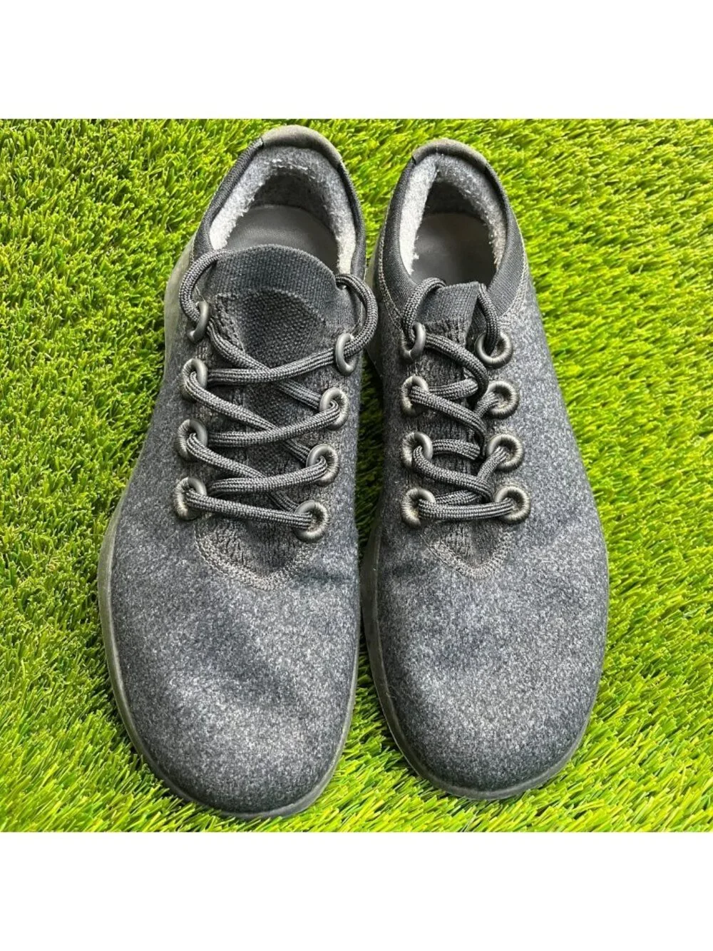 Allbirds Wool Dasher 2 Mens Size 10 Triple Black Athletic Running Shoes Sneakers
